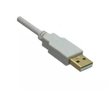 HQ USB 2.0 Cable A male to B male, 28 AWG / 2C, 26 AWG / 2C, white, 3,00m DINIC Polybag